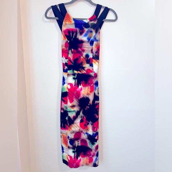 Milly Hayden Graffiti-Print Sheath Dress Size 8 - Picture 5 of 11